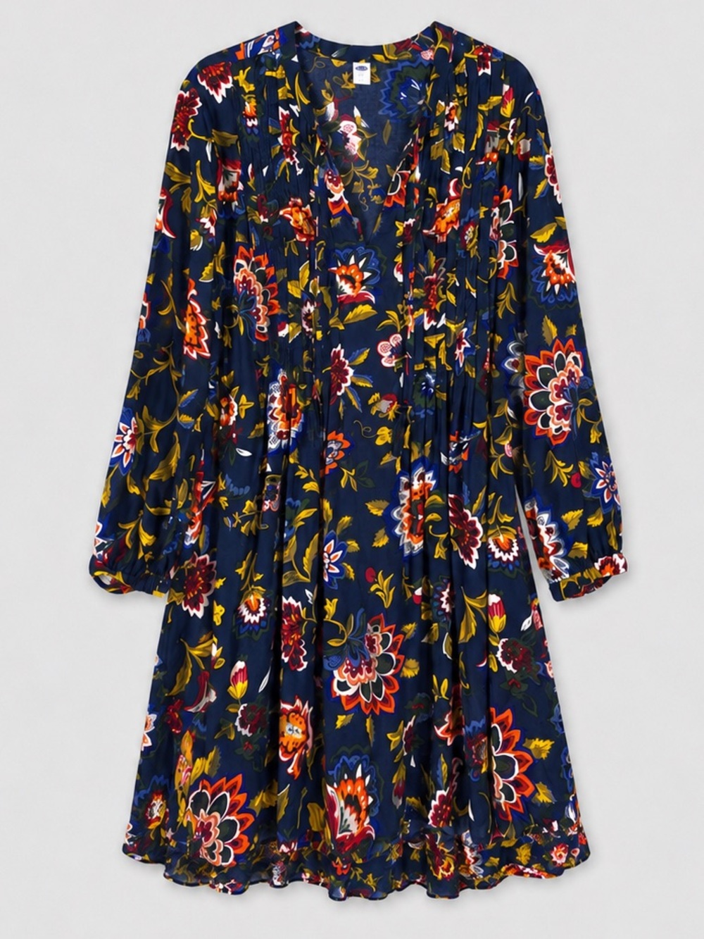 Old Navy Dark Floral Dress Large Cottage Prairie Bohemian Peasant Garden Party
